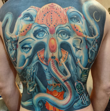 tattoos/ - Ganesha Backpiece Tattoo - 115123